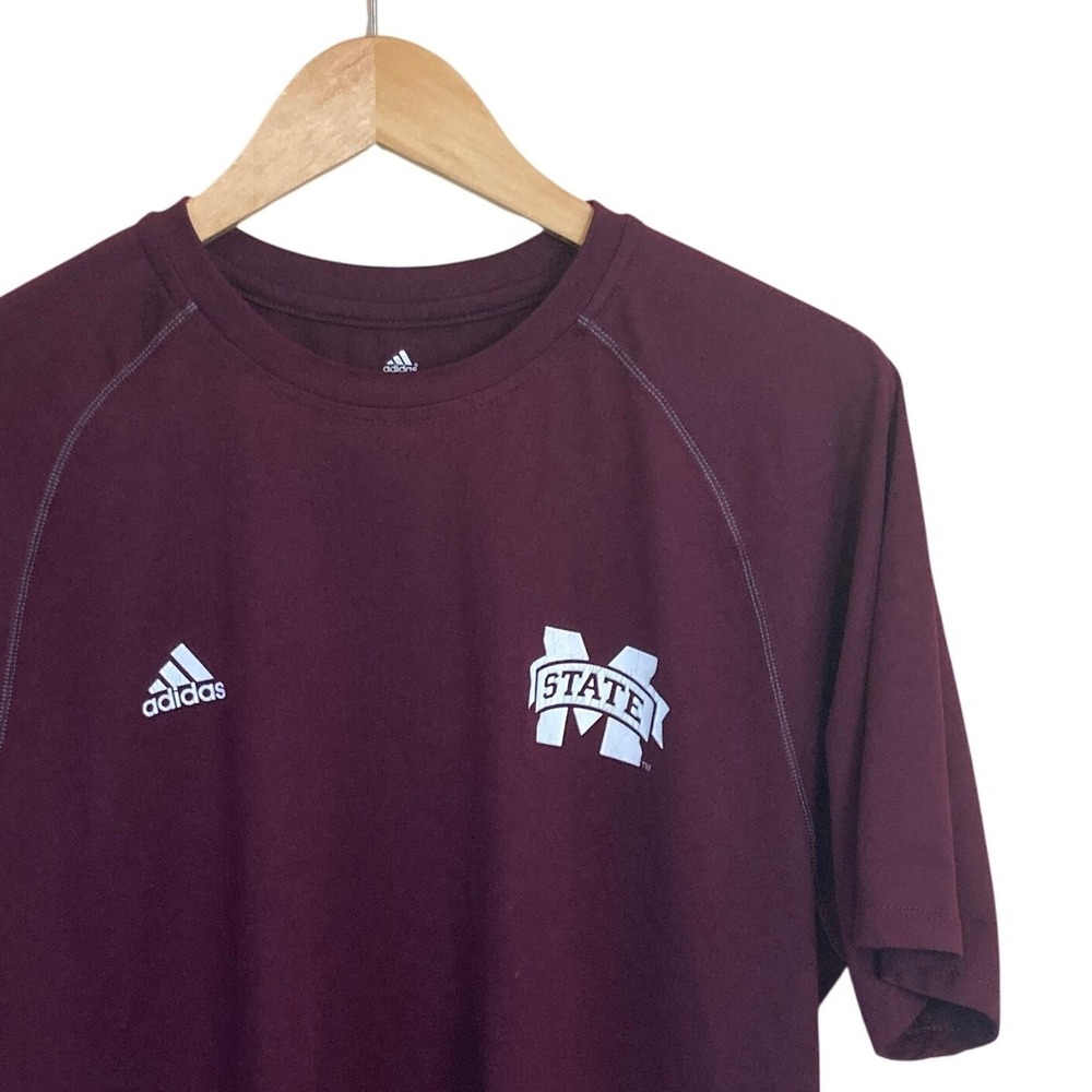 Adidas‎ Mississippi State Bulldogs Climalite Shirt Mens L Maroon Performance